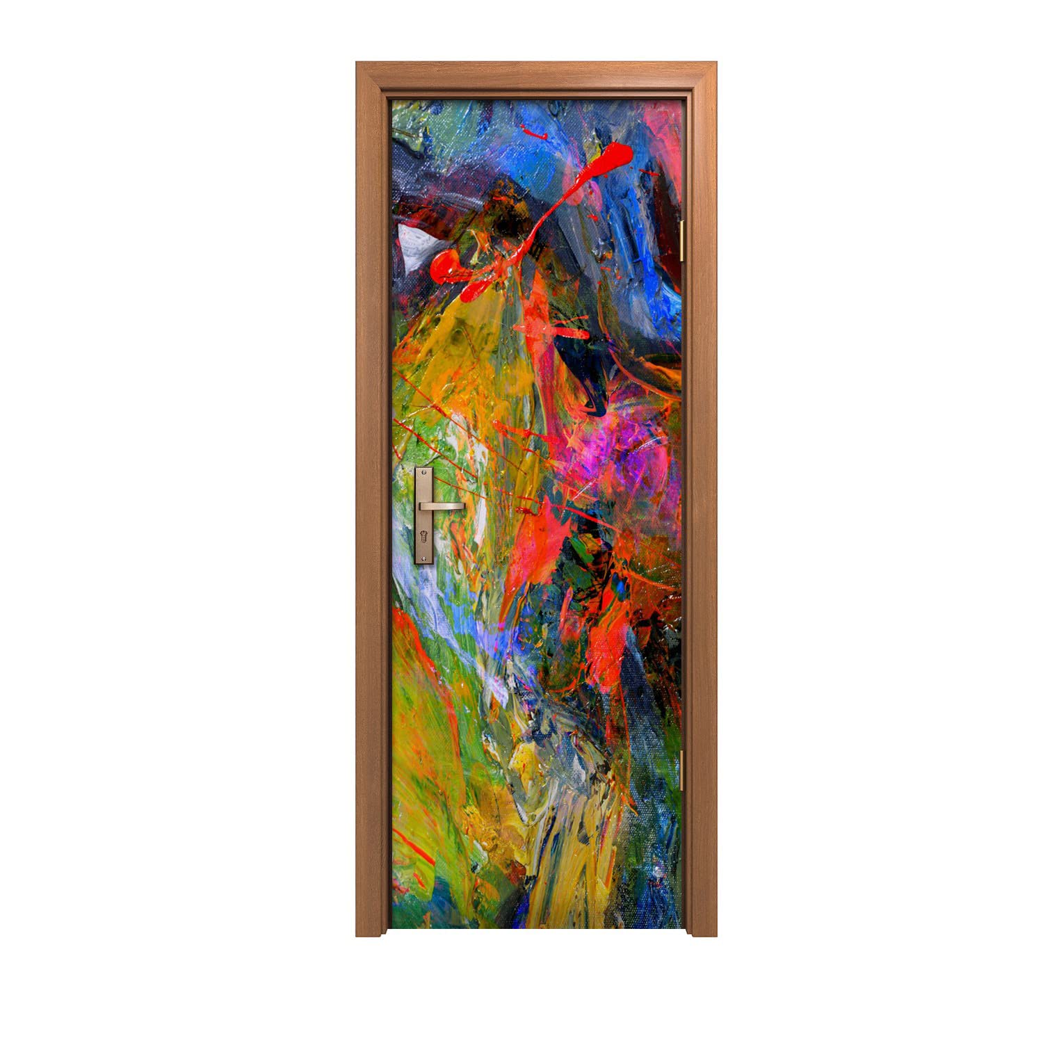 Autocollant de porte pour masquer les imperfections rénovation murale 70x200