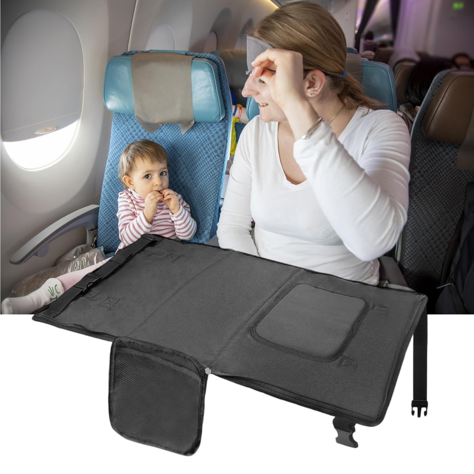 Materassino pieghevole antiscivolo da viaggio per aeroplano, organizer da | Estensore per seggiolino aereo per bambini, per palestra, auto, treno, lungo viaggio, campeggio, ragazzi, ragazze