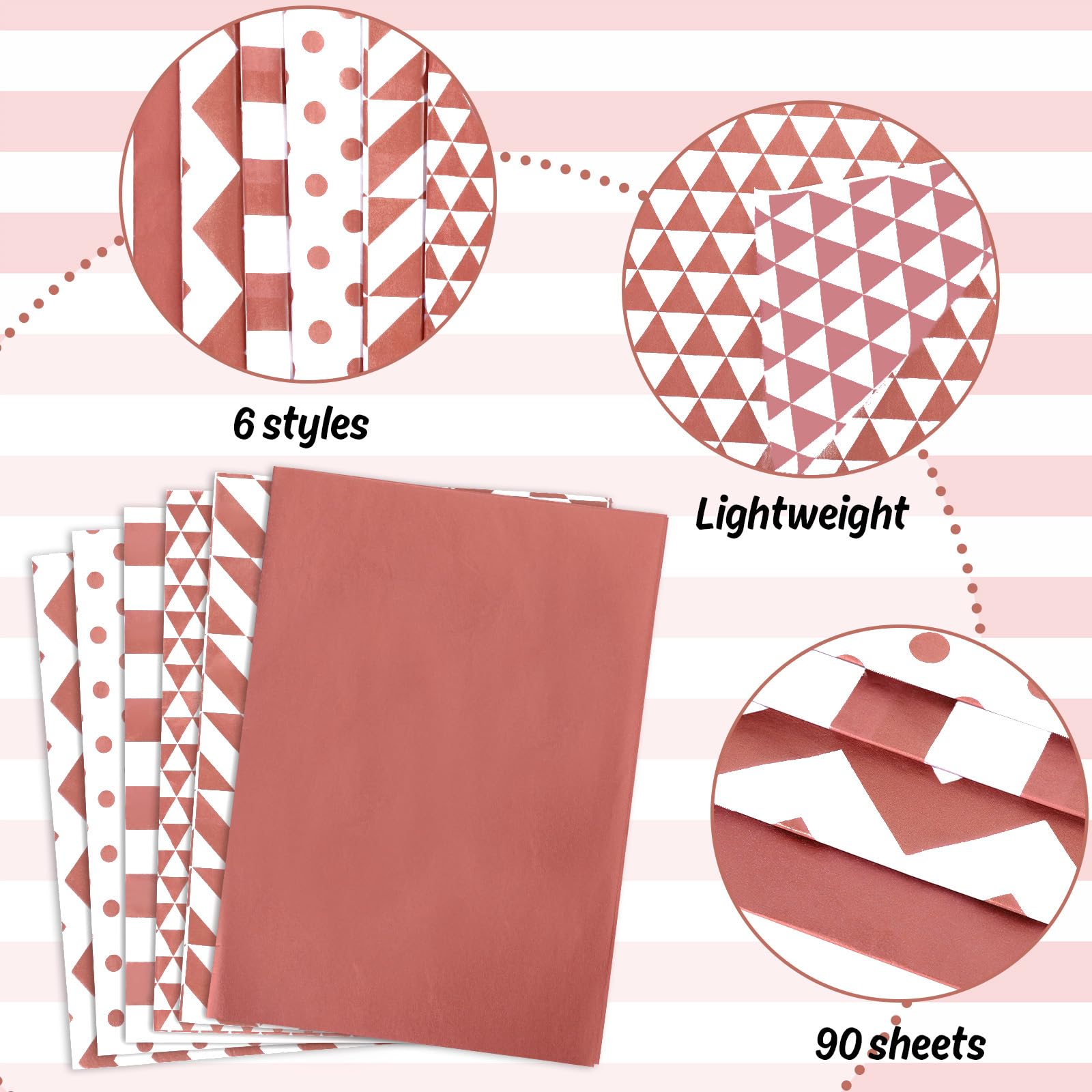 Whaline Lot de 100 feuilles de papier de soie doré métallique pour loisirs créatifs, mariage, anniversaire, fête de Noël, artisanat, décoration de fête Whaline Lot de 100 feuilles de papier de soie doré métallique pour loisirs créatifs, mariage, anniversaire, fête de Noël, artisanat, décoration de fête