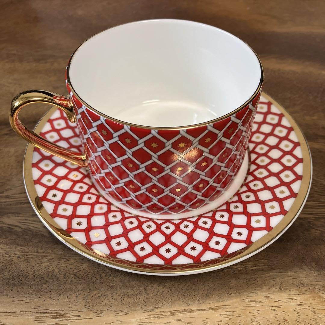 Imperial Porcelain Scarlet Teacup Saucer