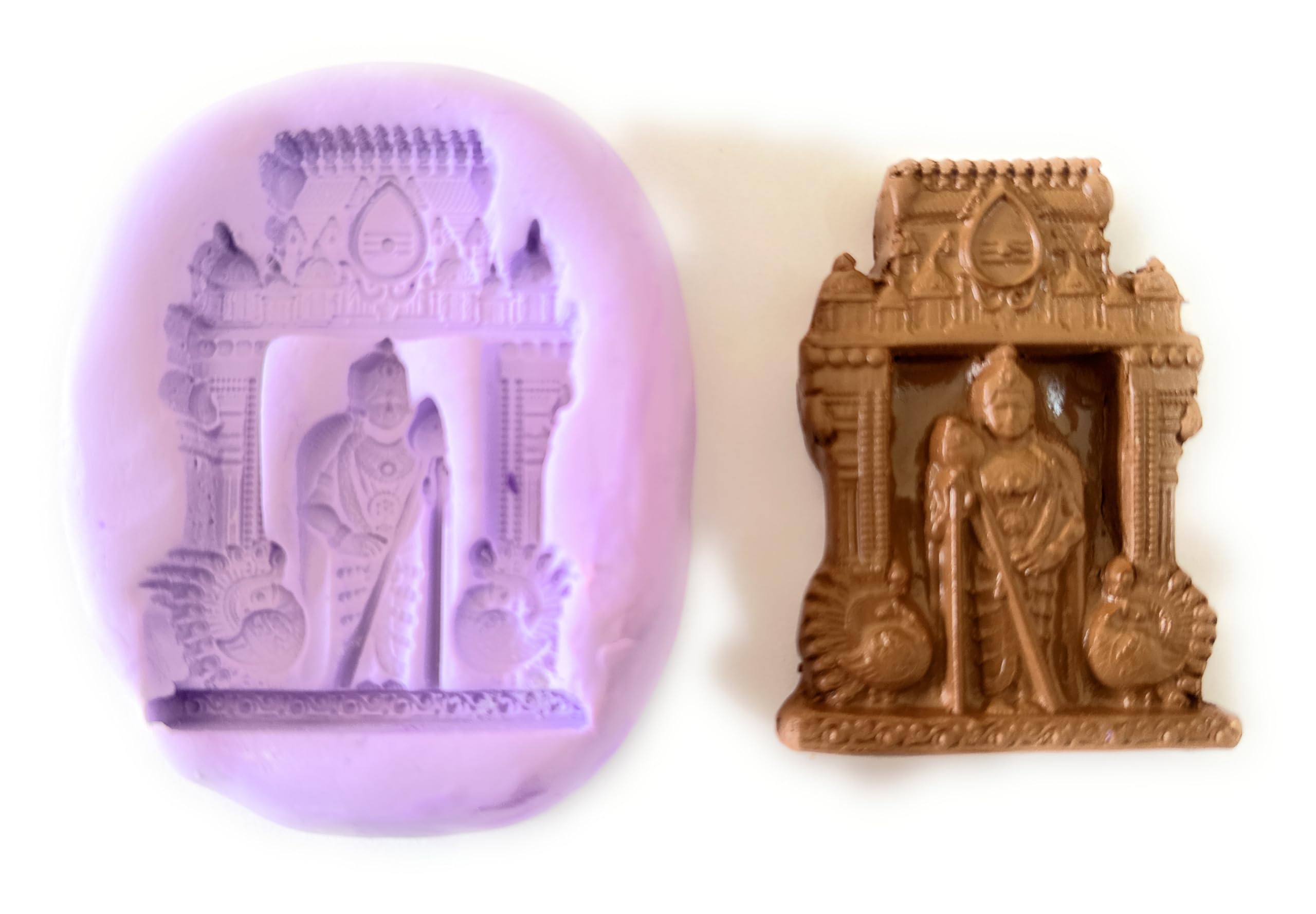 Decorative Temple Design Clay Mould for Terracotta Jewellery Making, Purple-image-15