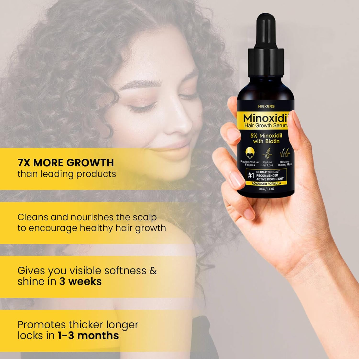 5% Minoxidil for Men and Women Hair Growth with Biotin,Hair Loss Treatments, Unscented Foam, 1 Fl Oz - Image 7