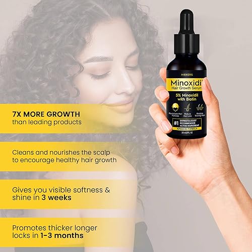 Miniatura 7 de 5% de minoxidil para hombres y mujeres para el crecimiento del cabello con biotina, tratamientos de pérdida de cabello, espuma sin perfume, 1 onza