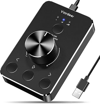 VAYDEER Volume Controller USB PC Speaker Amplifier Switcher Audio Adjuster with Mute Function Support for Win7/8/10/MAC