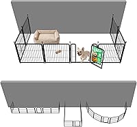 Vista 51 de FXW Rollick Unleashed corralito para perros en interiores, patio, campamento de casas rodantes, 40 pulgadas, 8 paneles para perros medianos y Blanco