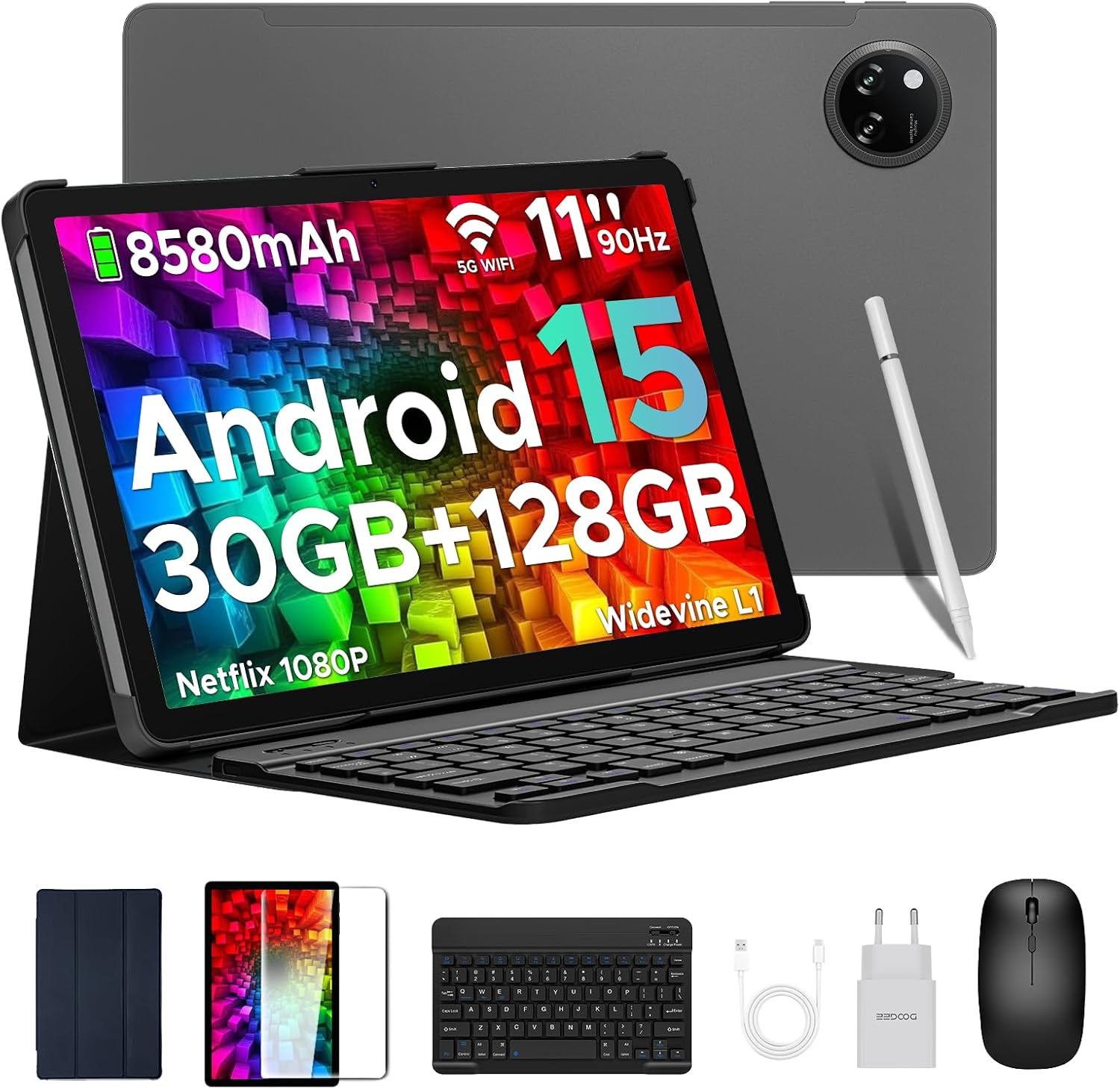 DOOGEE Tab A9 Pro+ Android 15 Tablet with Keyboard 30GB RAM India