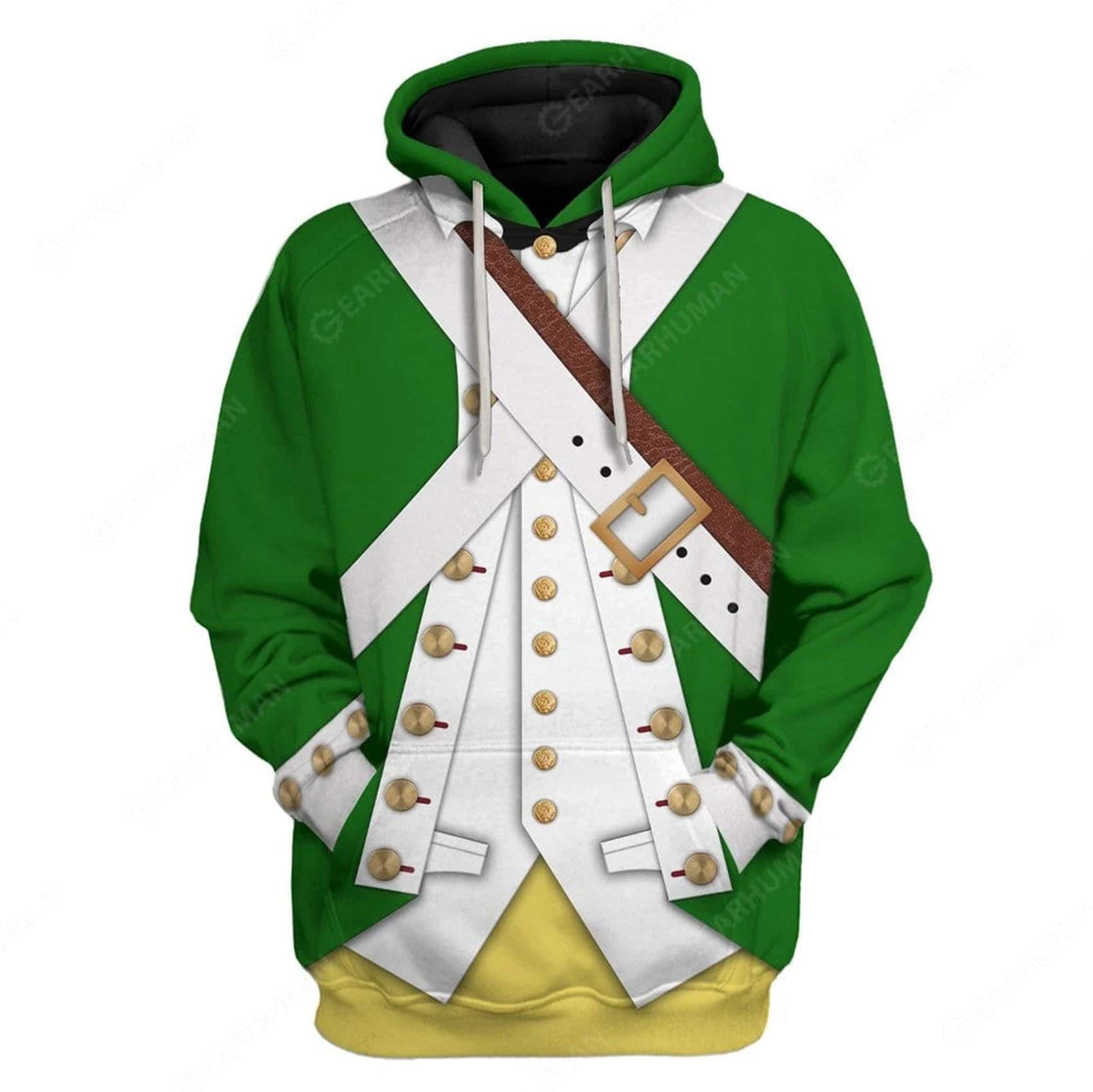 Uyecos Historical Hoodie Revolutionary War Uniform Top