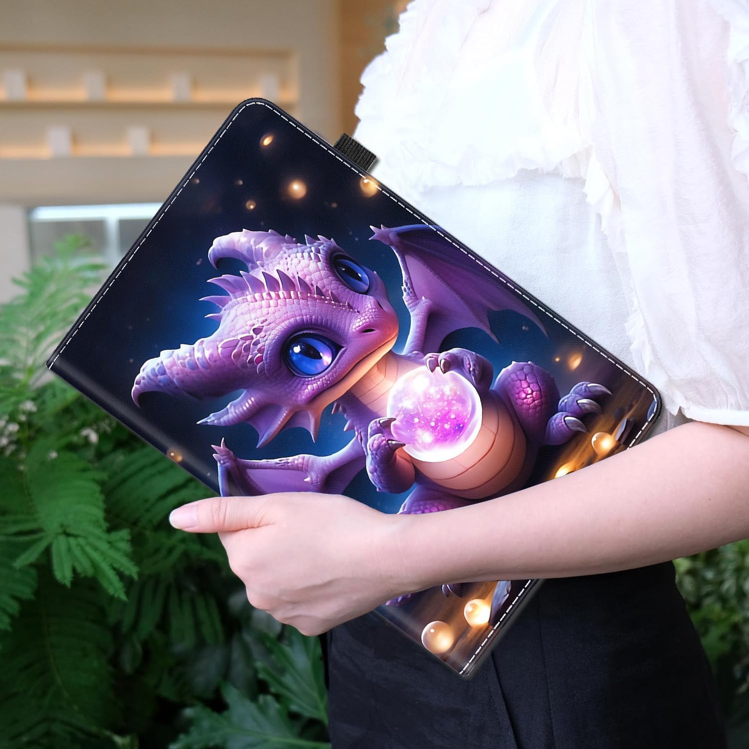 Case Fits All-New Amazon Kindle Fire HD 8 & 8 Plus Tablet(12/10th Gen,2022/2020 Release) - Slim Fit Standing Cover with Auto Sleep/Wake for Fire HD 8 & 8 Plus，Purple Baby Dragon