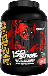 ISO Surge Whey Protein Isolate Powder Acts Fast to Help Recover, Build Muscle, Bulk and Strength, 5 lb - Strawberry Milkshake
