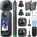 AKASO 360 Action Camera Winter Combo - 5.7K 72MP 360° Camera for Snow Adventure with 120 Min Cold-Resistant Battery, Invisible Selfie Stick, AI Tracking, Weatherproof, Stabilization & 128GB Card