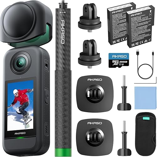 Miniatura 15 de AKASO 360 Weatherproof 360° Cámara de acción Creator Combo - Vídeo 360 de 5.7K con sensores de 1/2 pulgada 48 MP, foto 360 de 72 MP,