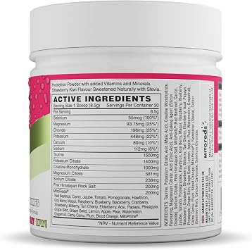 Naughty Boy Hydration Electrolyte Powder, Zero Sugar Hydration Drink Mix with Electrolytes & Creatine, 30 Servings, Strawberry Kiwi
