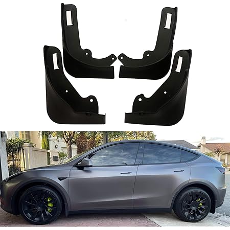 Nansure Mud Flaps for Tesla Model Y Splash Guards Mudguard Mudflaps Car Accessories for Model Y, No Need to Drill Holes