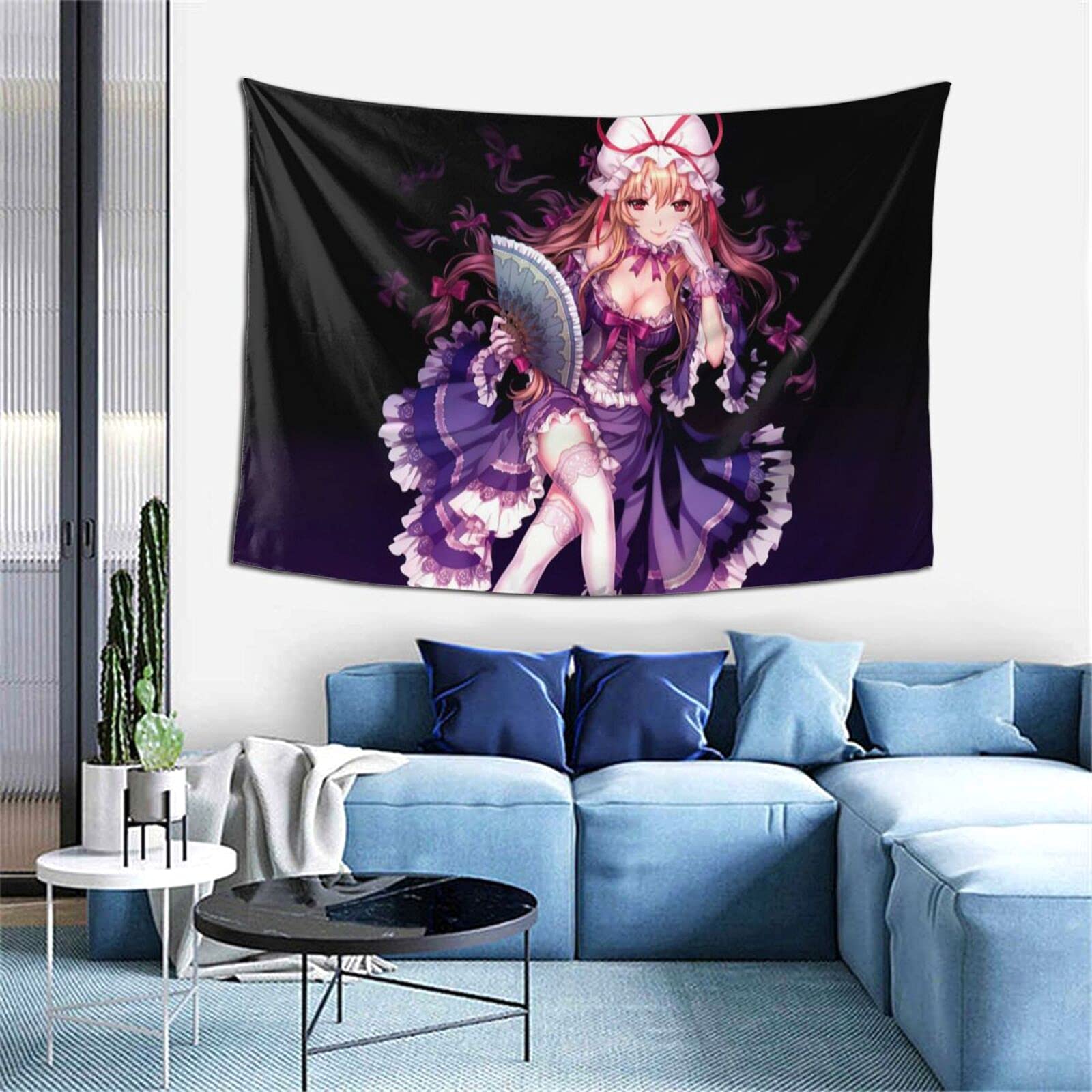 Amazon Co Jp 東方 Project 八雲紫 タペストリー おしゃれ インテリア 壁掛け 多機能装飾用品 アートプリント 壁掛け布 ブランケット窓カーテン 部屋 飾り 新居祝い150x100cm ホーム キッチン