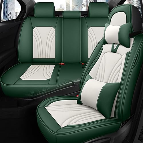 Miniatura 10 de Fundas de asiento de automóvil para Nissan Rogue 2014-2023, impermeables, de piel sintética, compatibles con bolsas de aire, funda protectora de