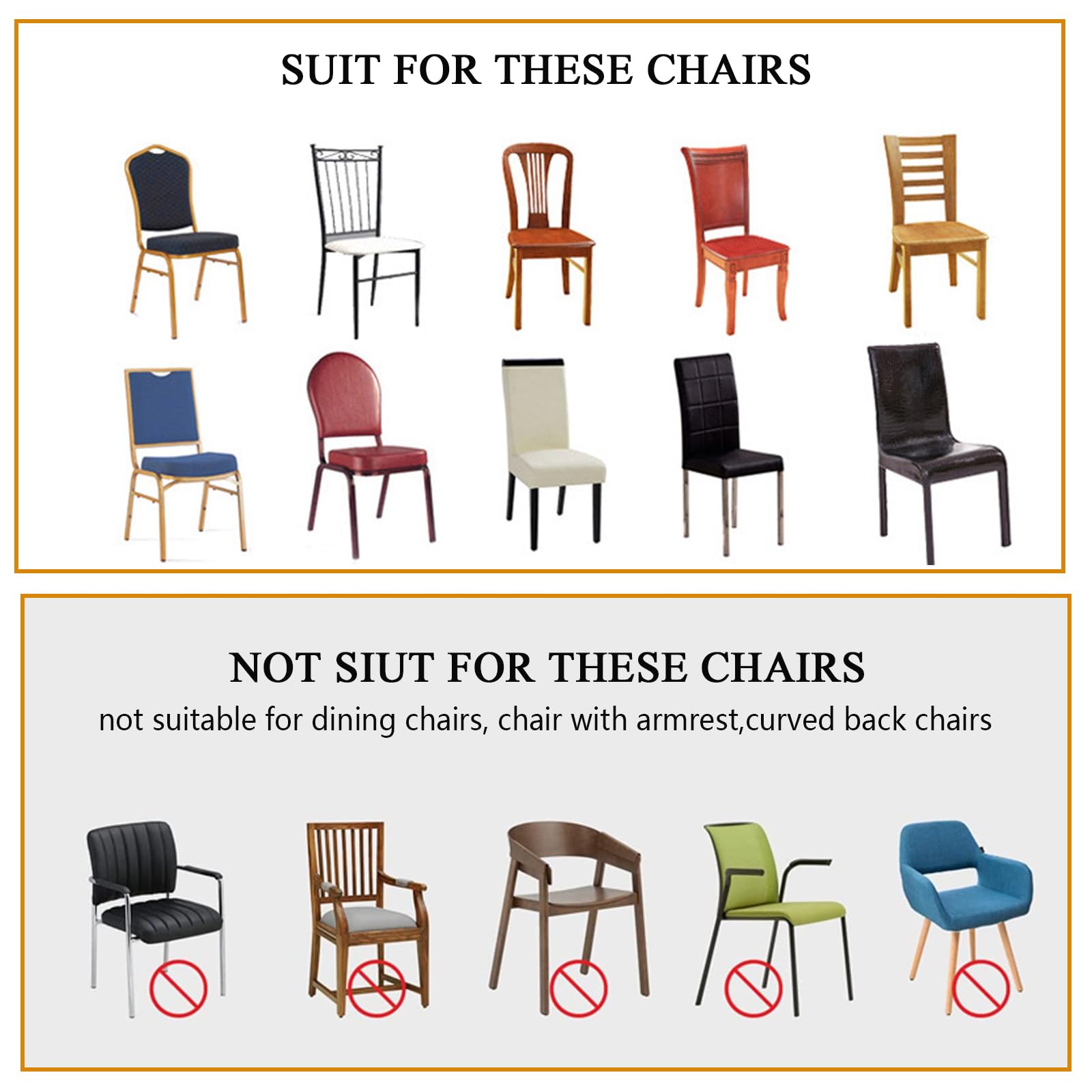 Lot de 2 housses de chaise extensibles en élasthanne pour chaises de fête, décoration de mariage, cérémonie et réception Beige