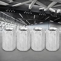 Vista 5 de Tuercas largas, 10 tuercas de varilla largas, tuercas de acoplamiento hexagonal, tuerca de manga hexagonal M8 sujetadores roscados (M8 x 20)