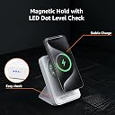 Amazon Basics 10000mAh 20W Fast Charging Power Bank and 15W Wireless Output | Type C Power Delivery (Input & Output) Quick Charge| Two Way Fast Charge | Made in India (White) gallery image