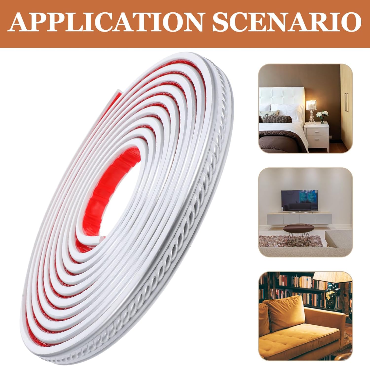 Crown Molding Trim Self-Adhesive Molding for Wall Decor Corner Protectors and Mirror Edges