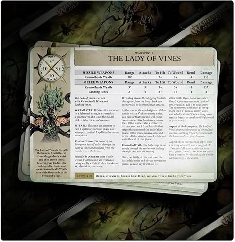 Miniatura 3 de Games Workshop Warhammer Age of Sigmar Warscroll Cards - Sylvaneth