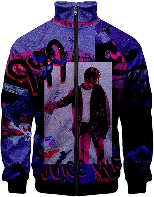 KSRUI Juice Wrld 3D Men and Women Autumn and Winter Long Sleeve Zipper