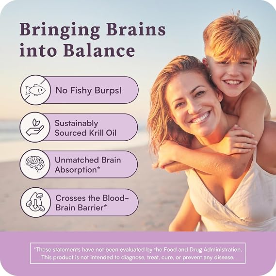 Omega w/LYSOVETA LPC | EPA & DHA Supplements for Brain Health | Focus, Attention, Memory, Mood | 6X Higher Absorption Than Fish Oil | Omega-3 Fatty Acid Supplements | Highest Potency LPC-DHA