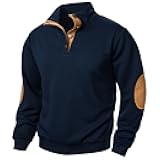 Muscularfit Men's Casual Button-Down Shirts Long Sleeve Vintage Pullover Tops Loose Fit Gym Workout Tee Tops Outfits Clothes