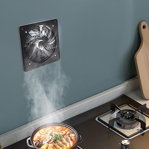 Vista 14 de Eapmic Extractor de ventilación industrial, ventilador de escape axial, ventilador comercial de alta velocidad, ventilador de obturador