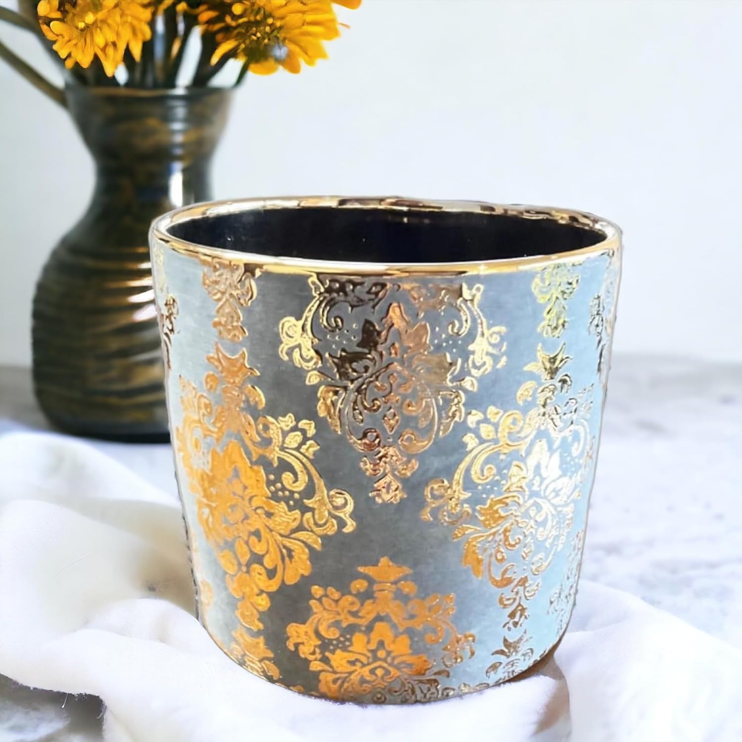 Fox & Fern Ceramic Flower Pot - 5 Inch -14