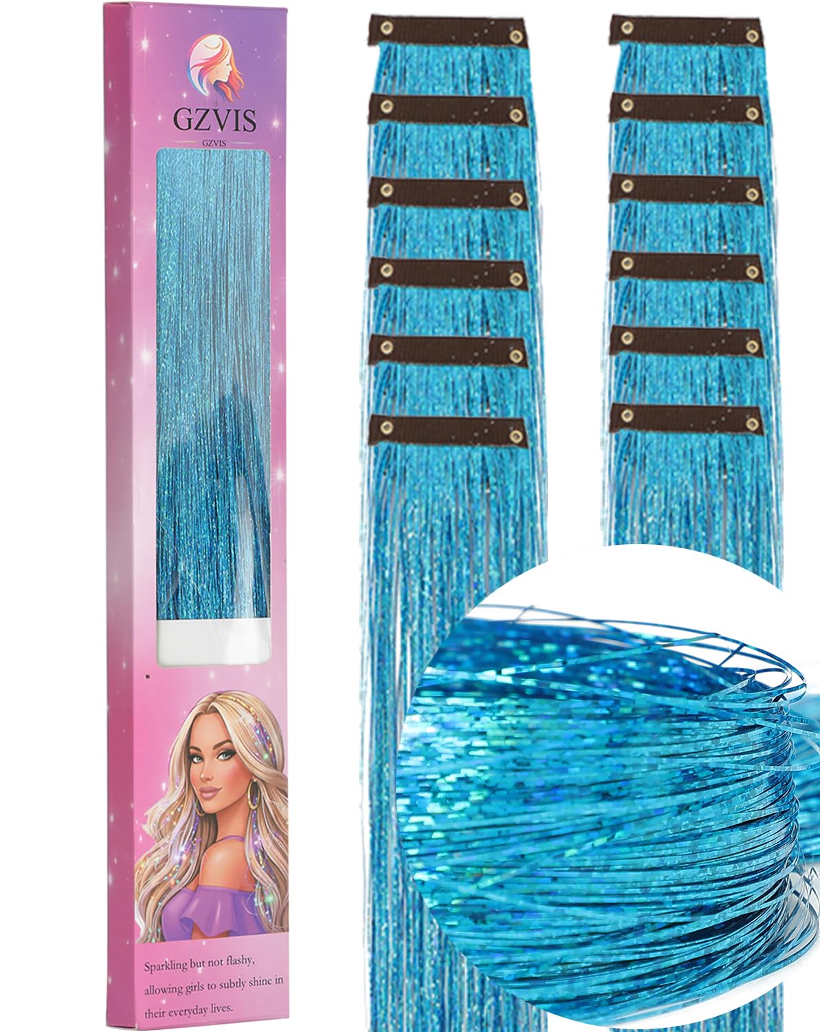 Clip In Hair Tinsel Extensions for Party Festival Gift Hair Accessories