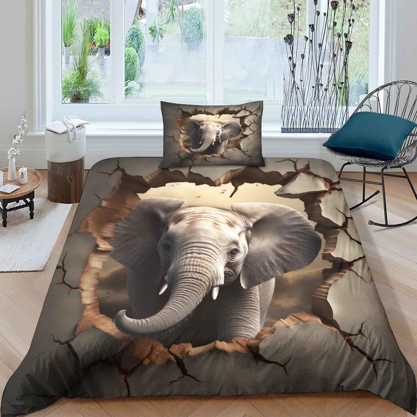 Parure de lit simple 135 microinfusée de douceur avec housse de couette zippée et taie