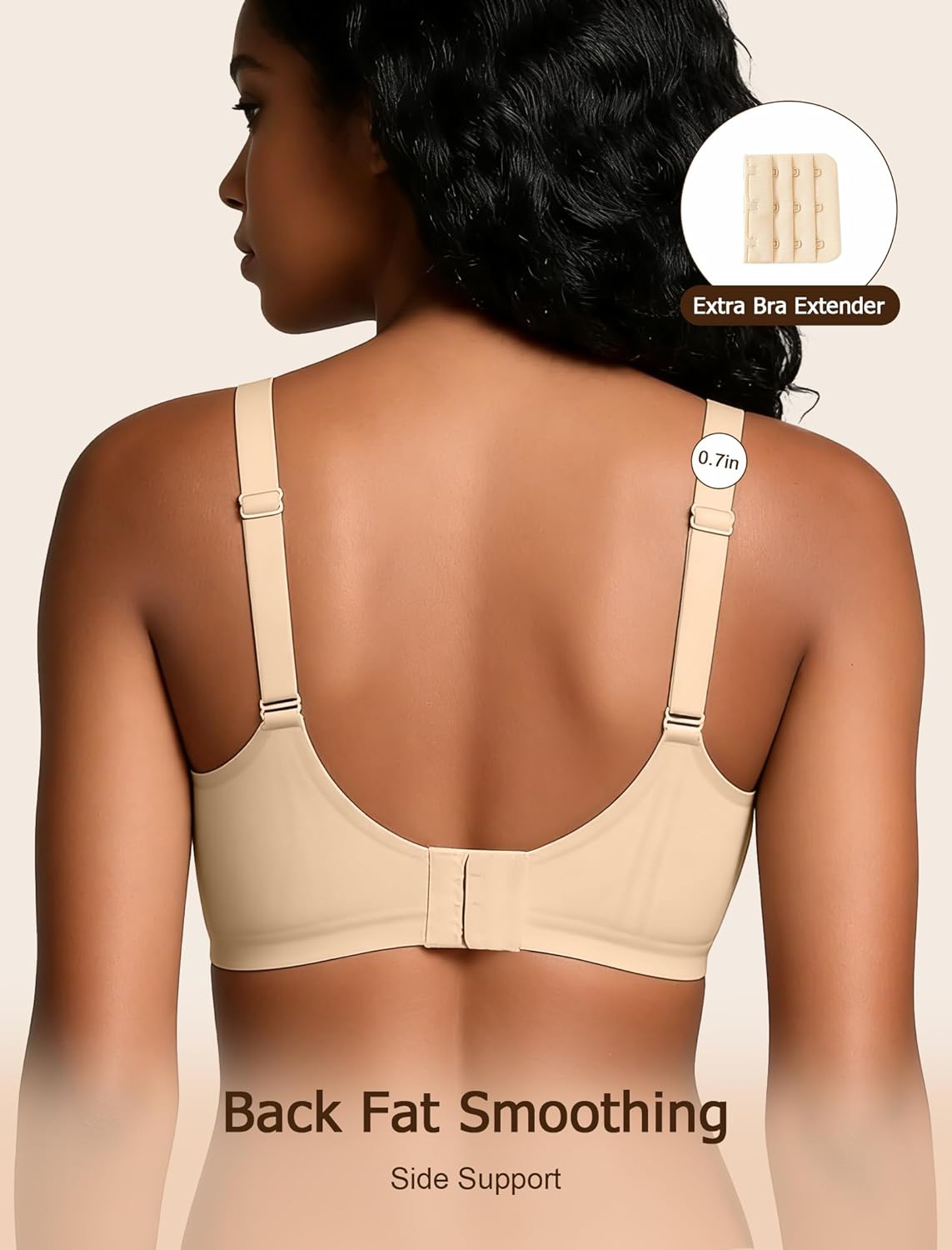 VRVOCIE Wireless Bras for Women No Underwire Crossover V Mesh Seamless Supportive Bralettes Full Coverage Everyday Bra - Image 3