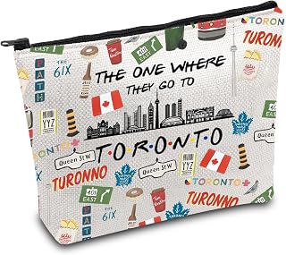 Toronto Canada Trip Makeup Bag Toronto Souvenirs Gift Toro-nto Canadian Travel Bag Tor-on-to Vocation Gifts Honeymoon Merch (Toron)
