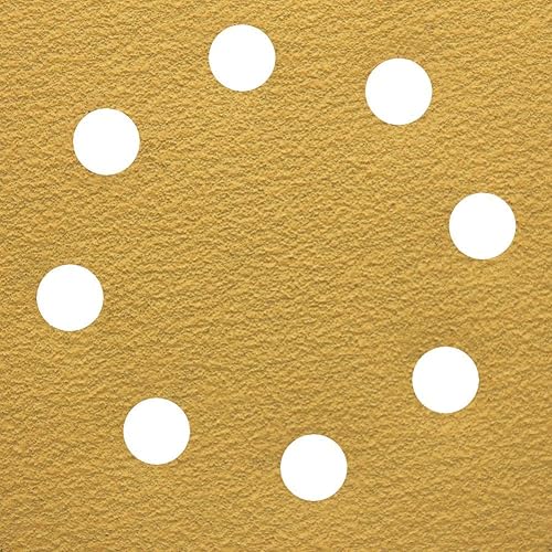 Miniatura 50 de Cierre de velcro Mestool 58-AP Gold de 5 pulgadas, con 8 agujeros, 60 granos, sin polvo, paquete de 100