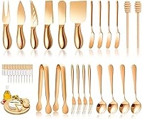 Vista 12 de Juego de cuchillos esparcidores de madera para tablero de charcutería, cuchillos de mantequilla con mango de madera para kit de queso, mini cuchillo