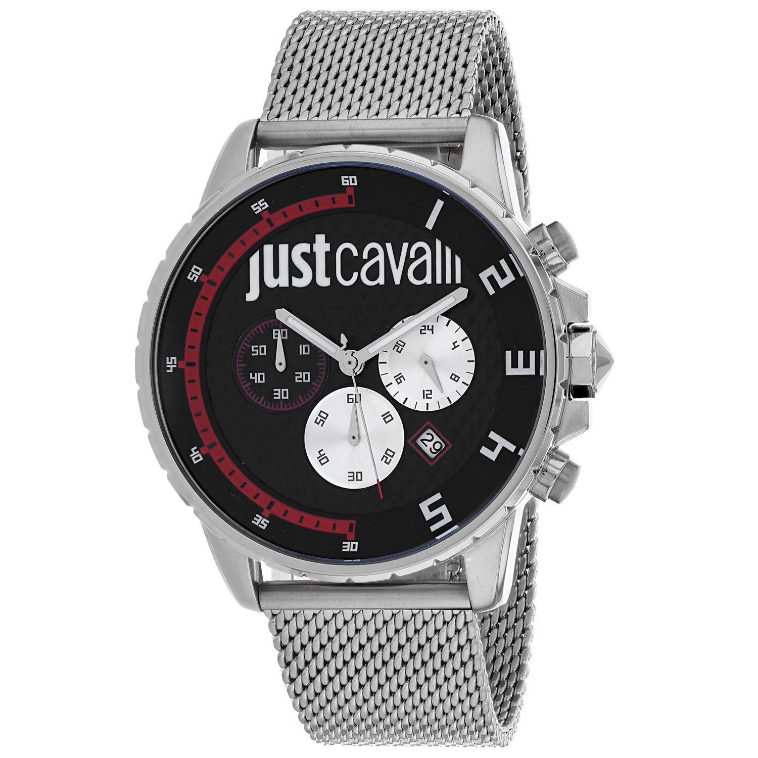 Just CavalliMen's Quartz Watch, Analog Display and Stainless Steel Strap JC1G063M0265