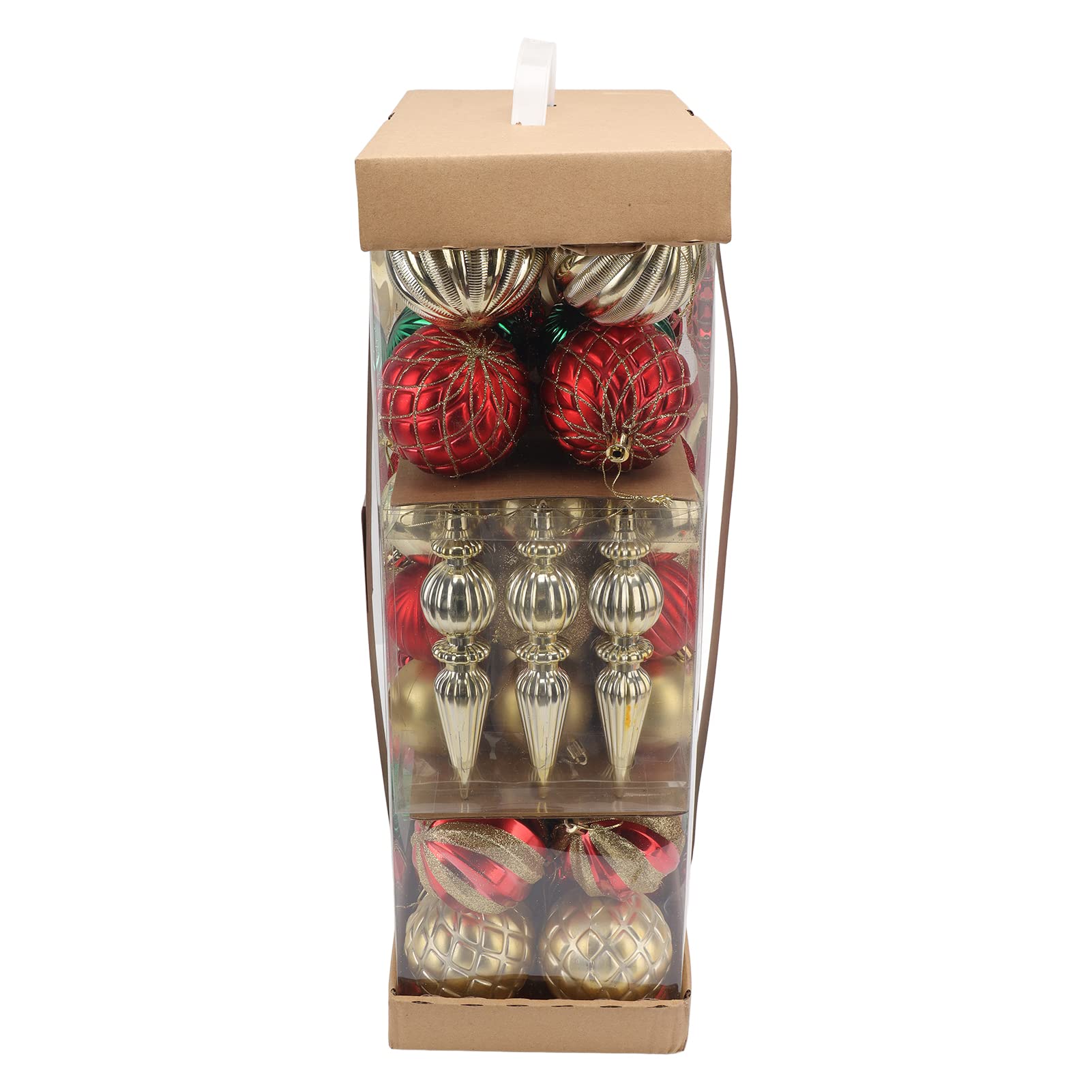 Set di 74 palline natalizie colorate da appendere all'albero, realizzate in resistente materiale PS. Palline decorative per le feste di Natale, ideali per la casa, l'uffici (C)