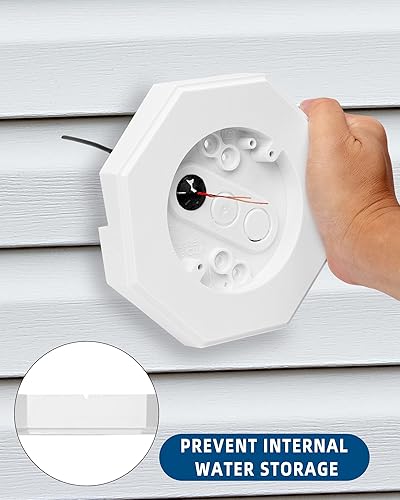 Miniatura 4 de Bloque de montaje de luz lateral de vinilo con caja eléctrica integrada, bloque de montaje eléctrico de vinilo 8141 para luz exterior, ideal para