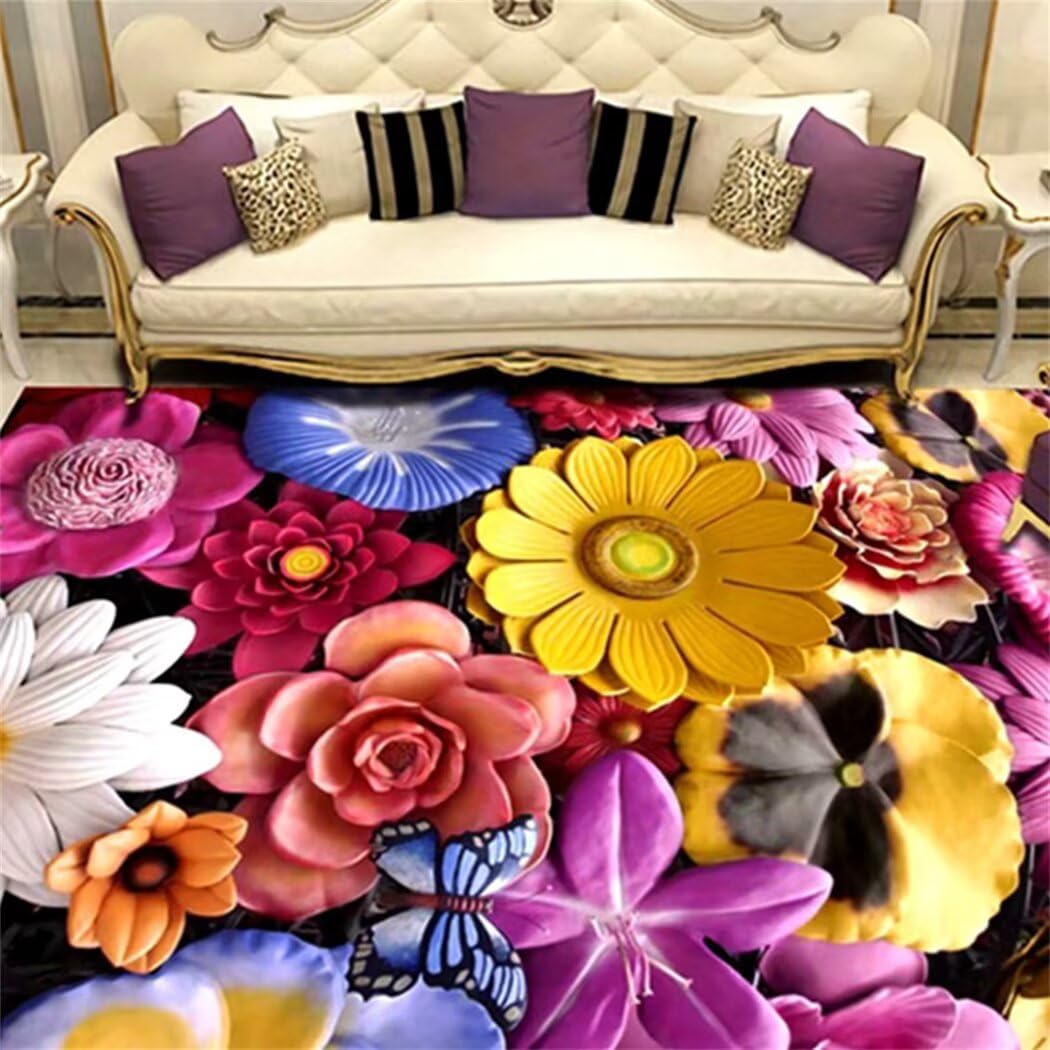 Tapis garcon moderne pour chambre et salon au design d'art 3D
