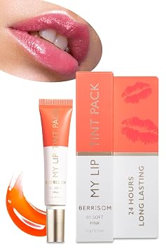 Berrisom My Lip Tint Pack Peel-Off Long Lasting Lip Color, 4 Shades, Smudge-Proof Korean Lip Stain, 15g Soft Pink