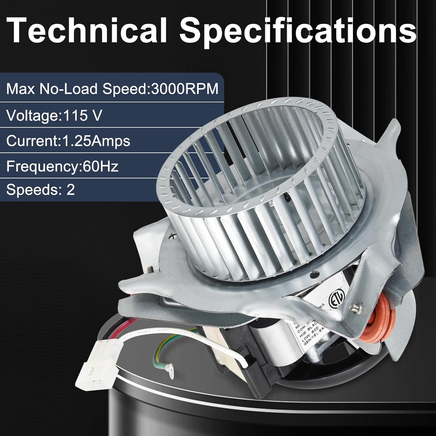 326628-761 Furnace Draft Inducer Motor Replacement for Carrier 326628-701, 326628-711, Packard 66761, Furnace Blower Motor Exhaust Vent Venter Motor.