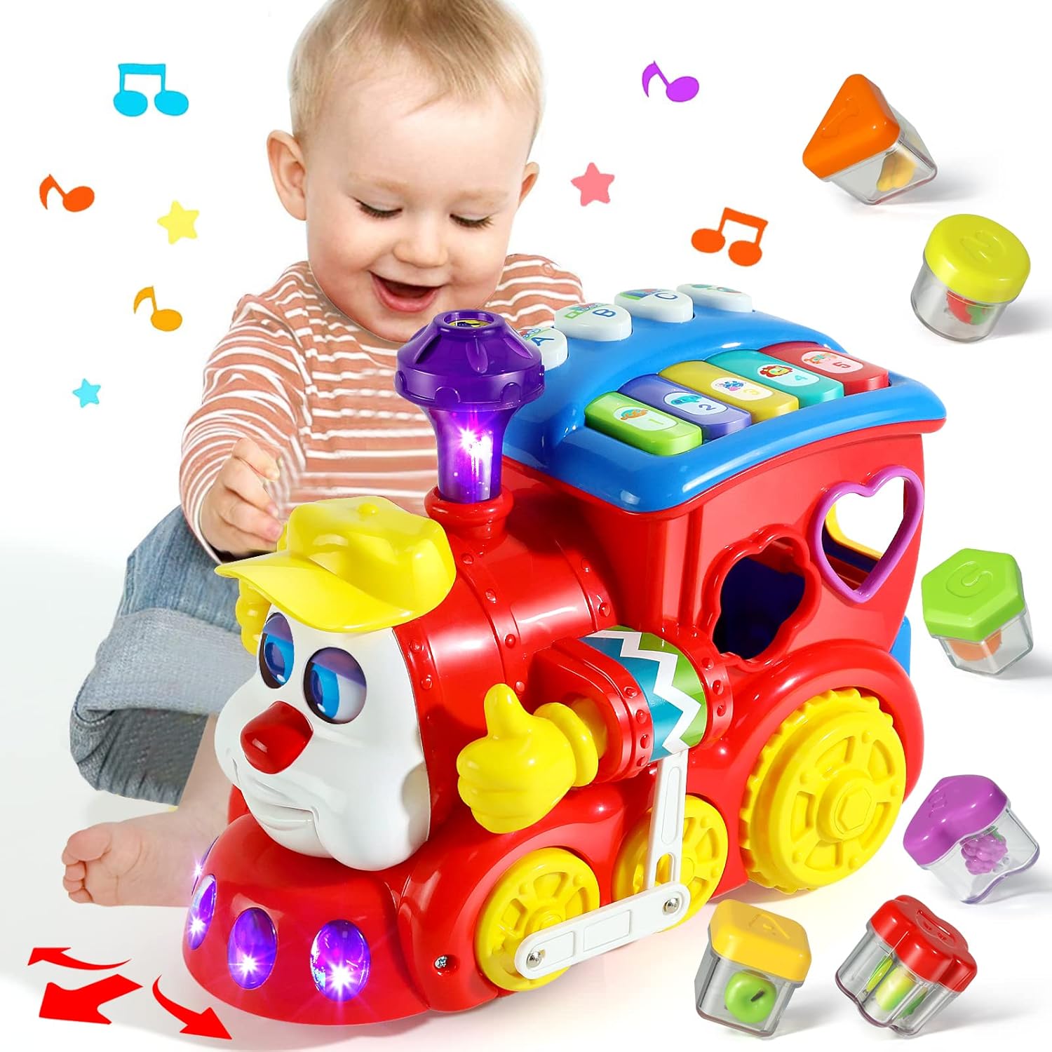 Musical Train Toys,Baby Toys,Early Education Montessori Toys with