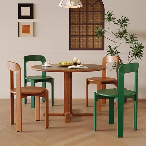 Miniatura 2 de Versatile Modern Dining Chair, Kitchen Chairs with Wood Frame Stackable, Side Chair Armless Home Stool for Guest Room Restaurant(Black,4PCS)
