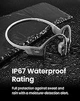 Vista 5 de SHOKZ OpenRun, auriculares de conducción ósea, auriculares deportivos inalámbricos Bluetooth de oreja abierta para correr y entrenar, resistentes al