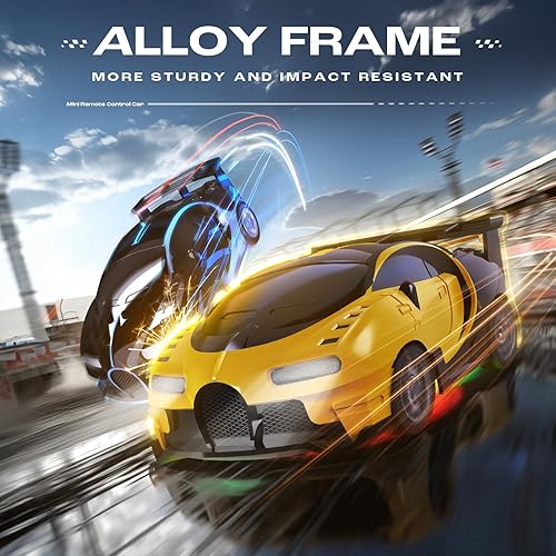 Miniatura 3 de Allnice Mini auto de control remoto a escala 164 para niños, autos a control remoto de acrobacias de 2.4 GHz, aleaciones de carreras, juguete para