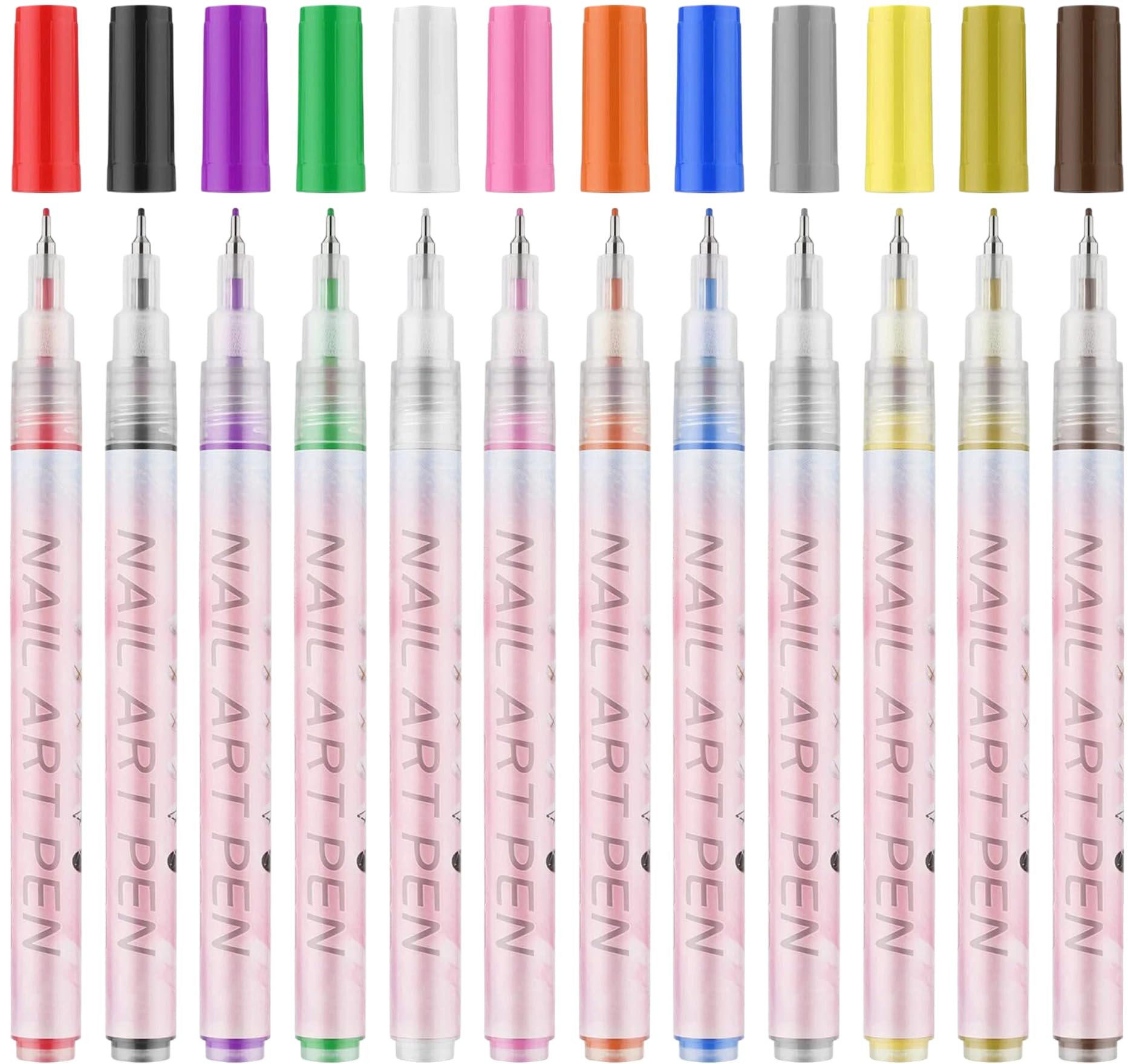 Nail Art Marker Set, 12 Colors Acrylic Paint Pens with 0.7mm Fine Point, Ideal for Intricate Designs, Dots & Lettering, Perfect Manicure Tool for Beginners & Professionals-image-34