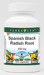 Spanish Black Radish Root - 450 mg (100 Capsules, 