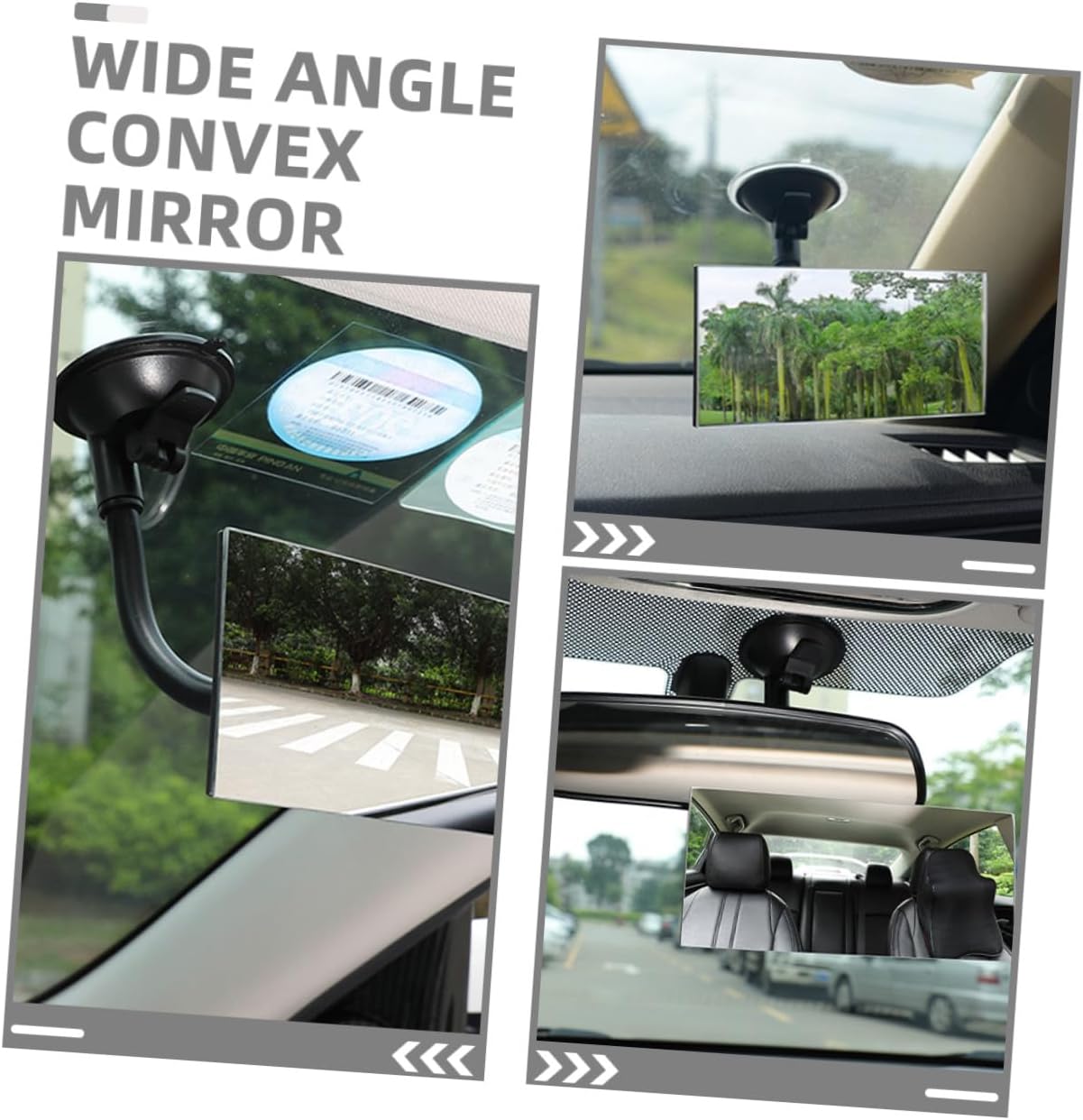 Alasum 2pcs Car Rear View Mirrors for Rear Facing Seats with Suction Cup Mount Wide Angle Interior Mirror for Observation