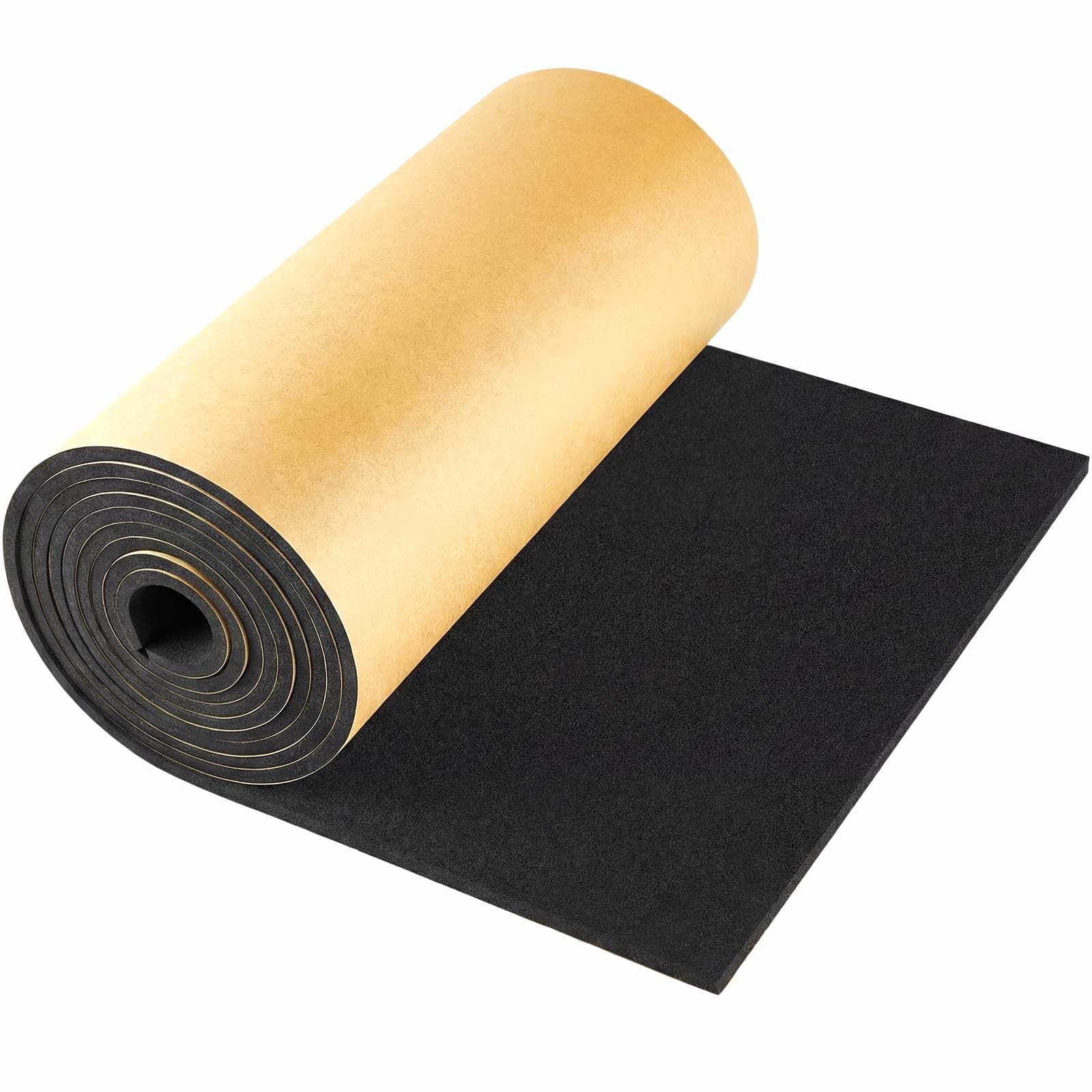 1 Pc 236 x 12 x 1/8 Inch Closed Cell Rubber Foam, Marine Foam Roll, Black
