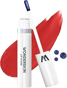 Wonderskin Wonder Blading All Day Lip Stain Peel Off Masque - Long Lasting, Waterproof and Transfer Proof Red Lip Tint, Matte Finish Peel Off Makeup (Hayley Masque)